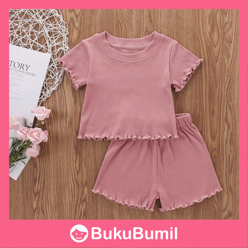 BUBU - KOREAN STYLE SET ANAK Seoul Setelah Baju Bayi Perempuan Usia 6 7 8 9 10 11 12 Bulan dan 1 2 3