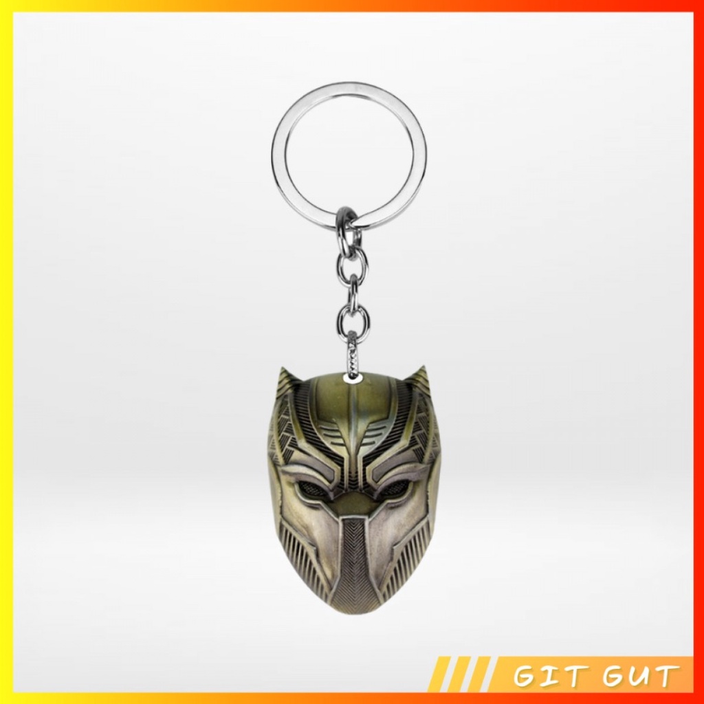 Keychain Gantungan Kunci Black Panther Mask