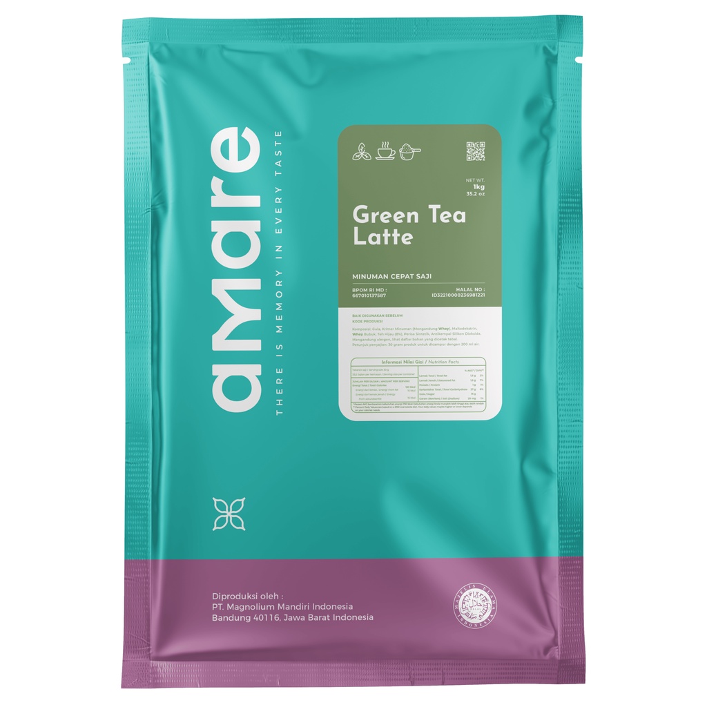 

AMARE GREEN TEA LATTE 1KG - MILK BASED