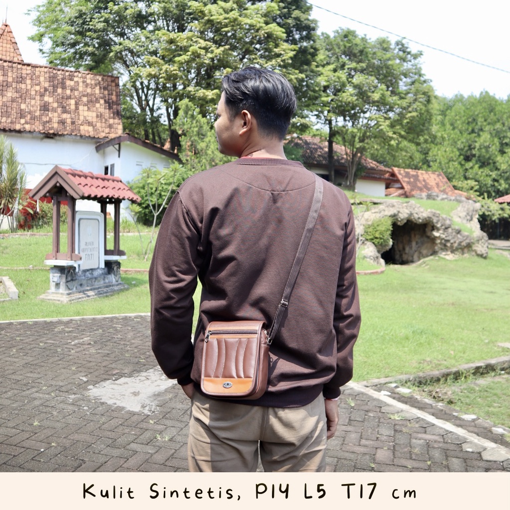 COD GAN Bahan Kulit sintetis Tas Selempang Pria dan Wanita Trendy NEVSET semarang Murah meriah lokal