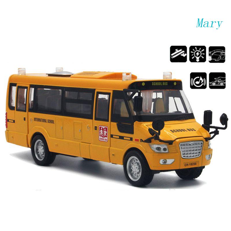 Mary Anak Simulasi Die Cast Kendaraan Meningkatkan Kecerdasan Mainan Model Bis Sekolah