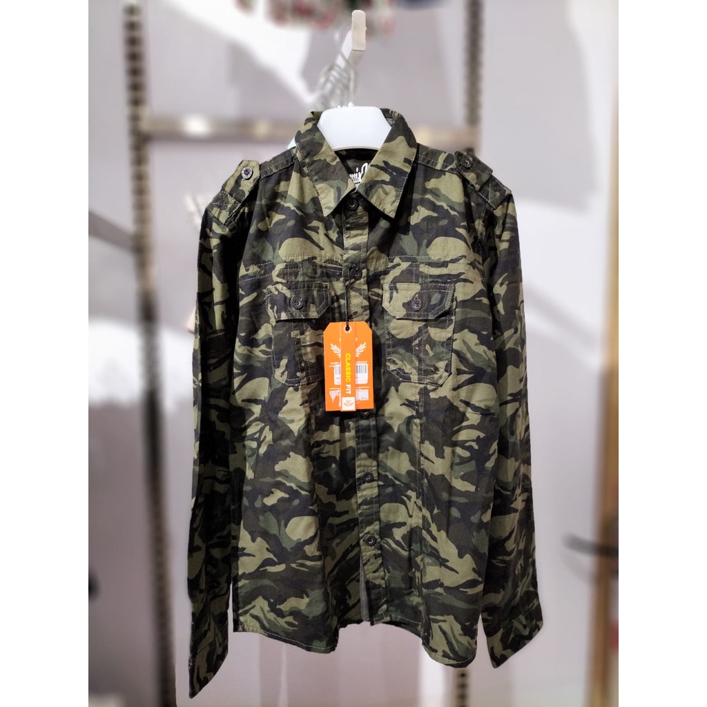 KEMEJA PANJANG ANAK | KEMEJA TENTARA | ORIGINAL REMIX KIDS |