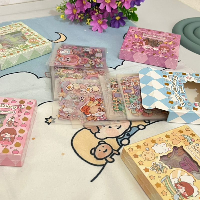 

Paket 1 box mini Sticker Senmu bergambar isi 100 lembar sticker