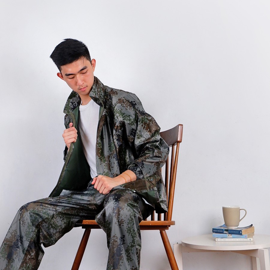 Jas hujan setelan / celana / army / loreng / malvinas / GRC - 8828