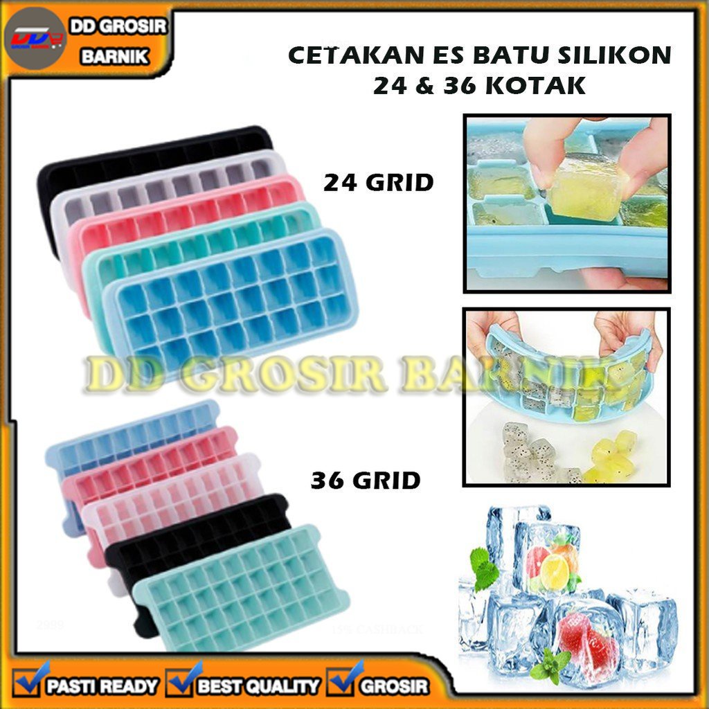 [DGB] CETAKAN CETAK ES BATU KOTAK SILIKON 24 GRID SILICON PUDDING PUDING AGAR JELLY 24 LUBANG ICE MOLD MULTIFUNGSI SERBAGUNA