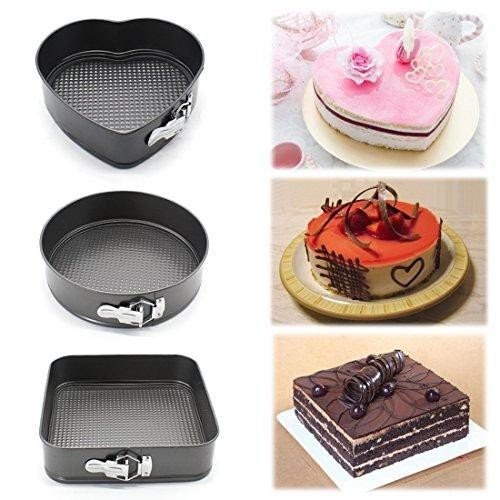 3 Pcs Shape Cake Mould M-382 Loyang Cetakan kue Bentuk Hati Bulat Persegi