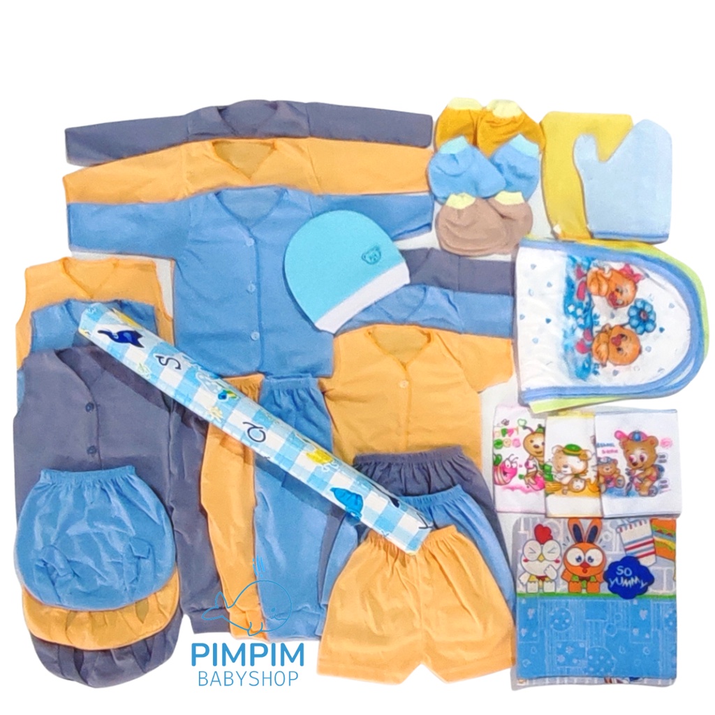 Paket Baju Bayi Baru Lahir LENGKAP 35 Pcs Bedong dan Perlak Paket Lahiran Komplit Murah Set Kado Hadiah Baju Baby Newborn Hemat