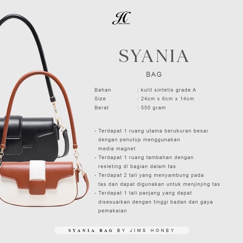 SYAHNIA BAG BY JIMS HONEY ORIGINAL