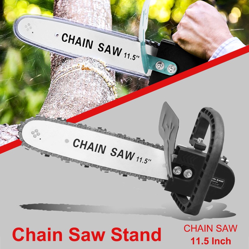 Mini Chainsaw Gergaji Rantai Chain Saw Stand Extention Gergaji Mesin Gerinda Tree Branches Shears Pruning 11.5&quot;