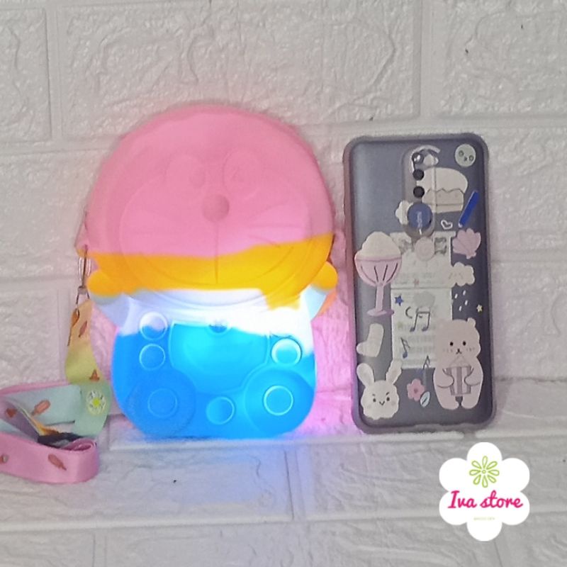 Tas Selempang Doraemon jumbo muat Hp LED