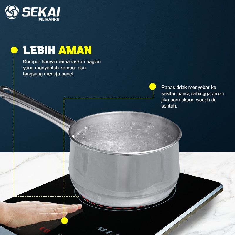 Kompor Induksi Sekai SEN 718 Induction Stove Listrik SEN718 Murah Low Watt Electric Stove Hemat