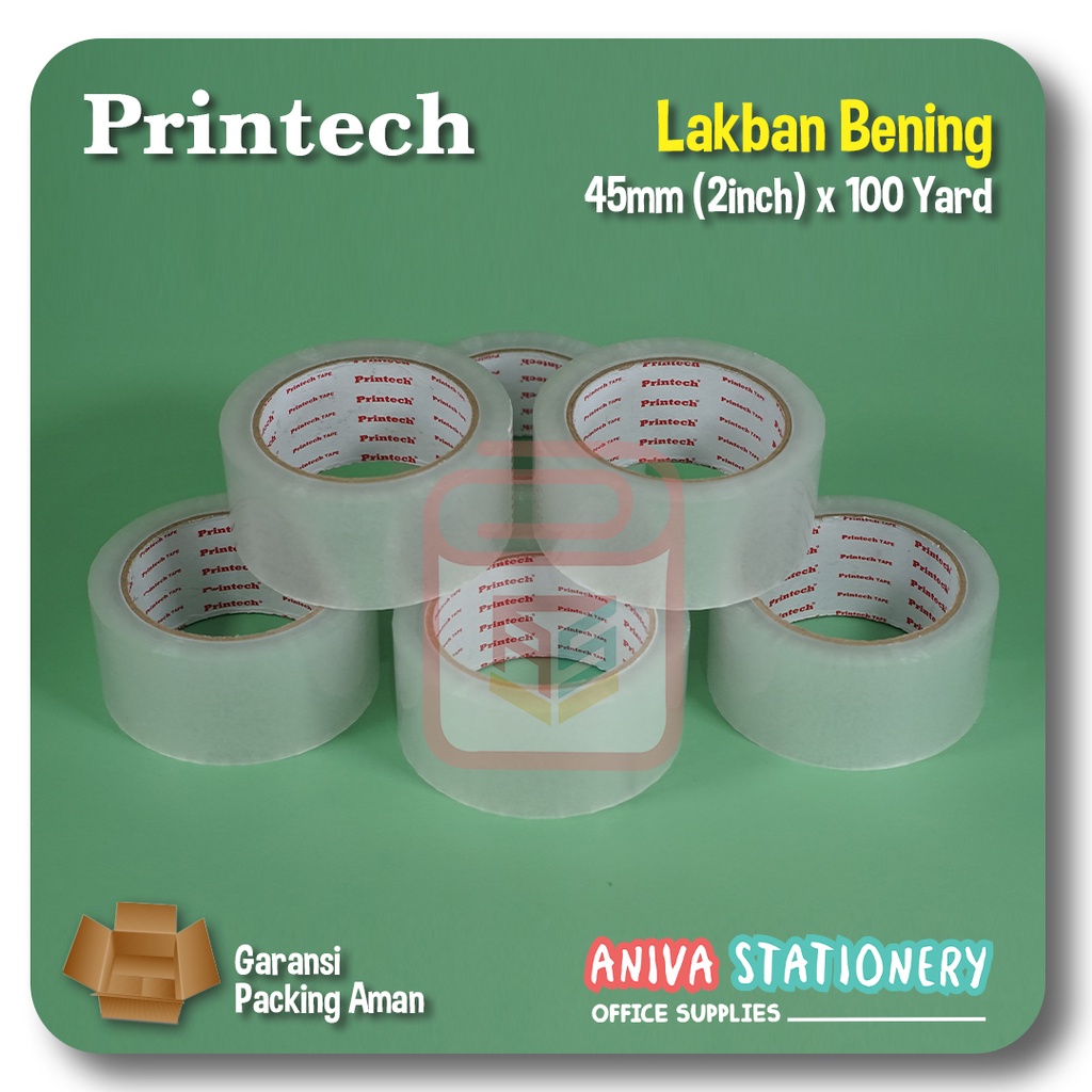 

LAKBAN PRINTECH 45mm (2 inch) x 100 YARD OPP TEBAL DAN KUAT