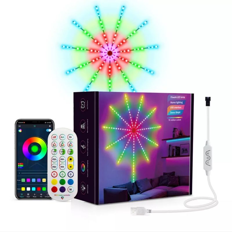 Running Lamp 5050 Lampu Kembang Api Waterproof Sensor HP Full Colour Paket Lengkap Fairy Lights Rockware Firework