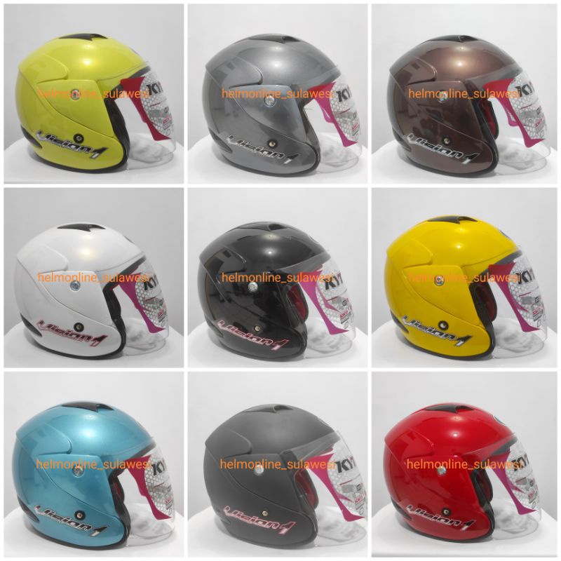 [COD] Helm KYT Vision 1 Solid Original SNI DOT Asli ORI