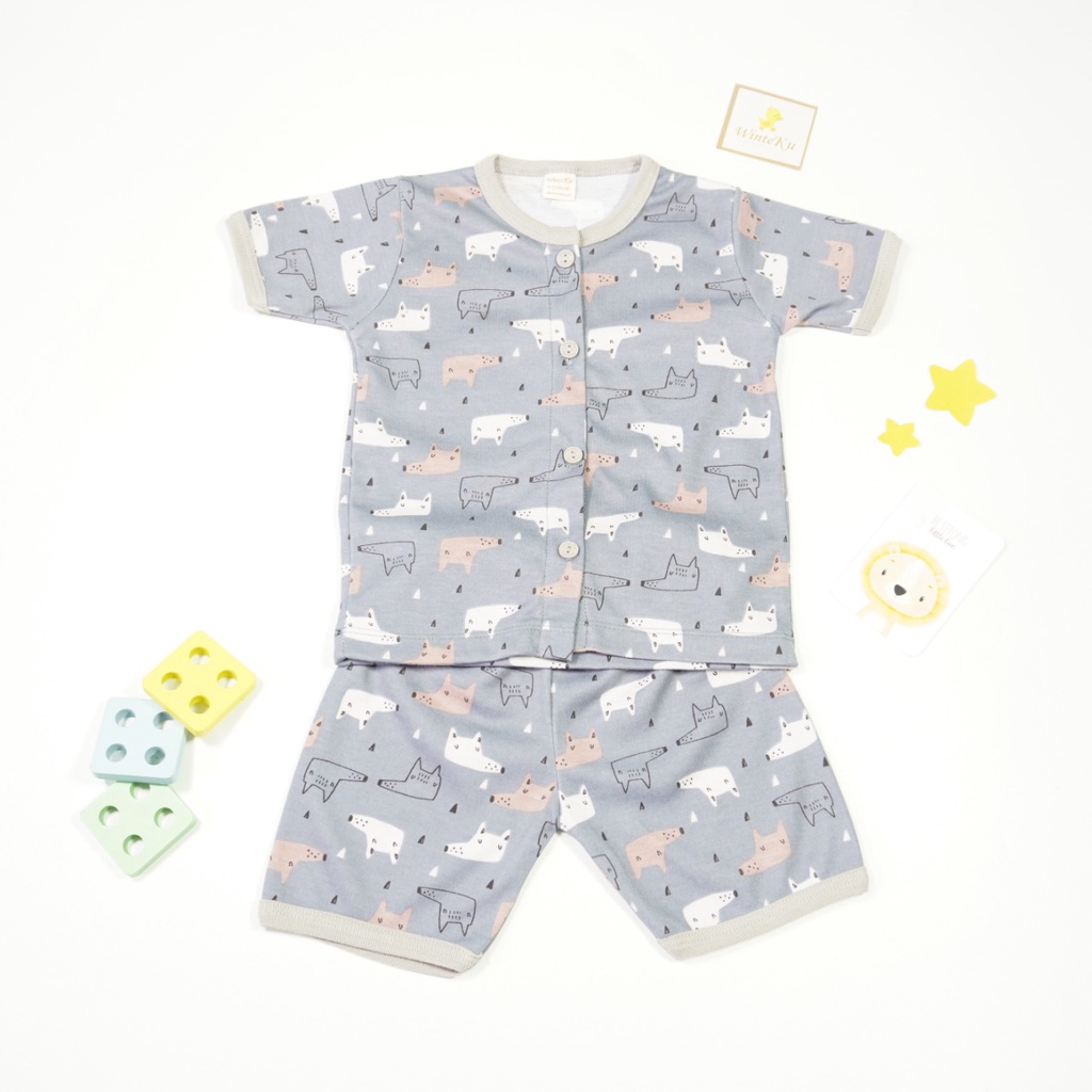 WINTEKU Basic SET Kids and Baby- Setelan PENDEK Anak dan Bayi BOY Safari