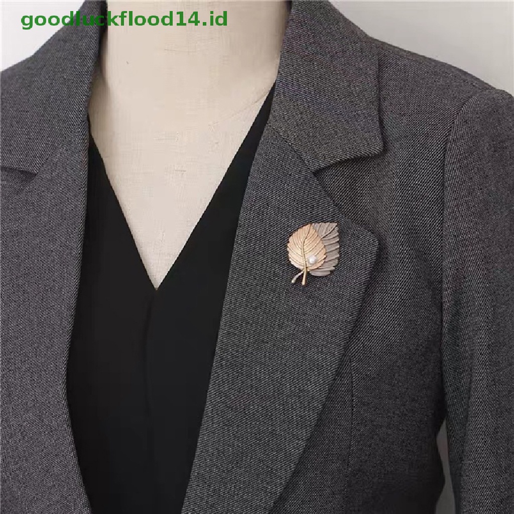 [GOOGFOUR] Maple Leaf Bros Logam Vintage Wanita Gadis Menawan Indah Kerah Lapel Pin Fashion Perhiasan Hadiah Aksesoris Pakaian Pesta [TOP]