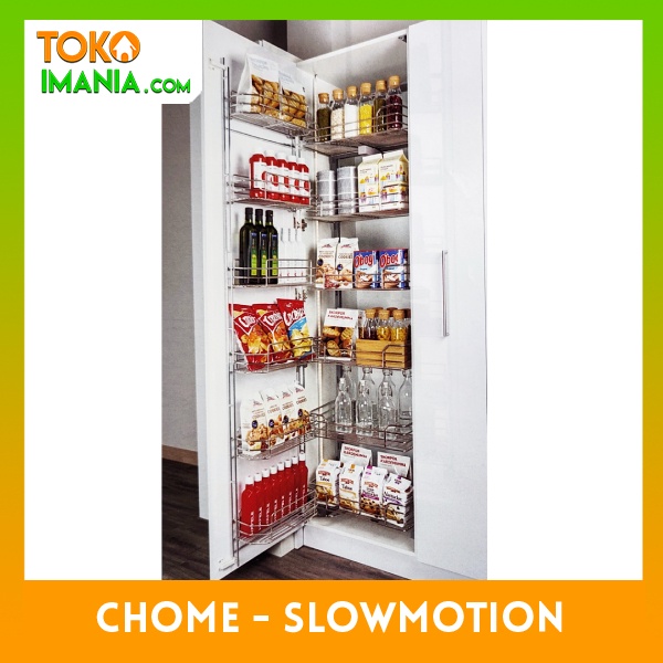 Rak Makanan Susun Full Tarik Chrome Vitco 1820 mm Slow Motion SC 25400 SM