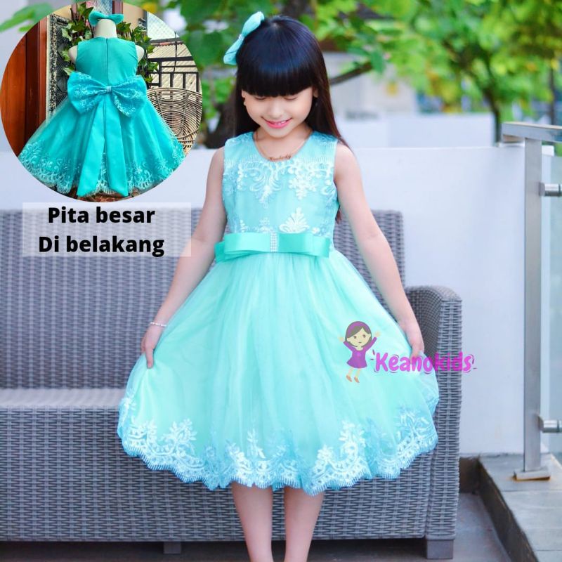 Gaun Brukat Pesta Minidress Anak Free Jepit rambut