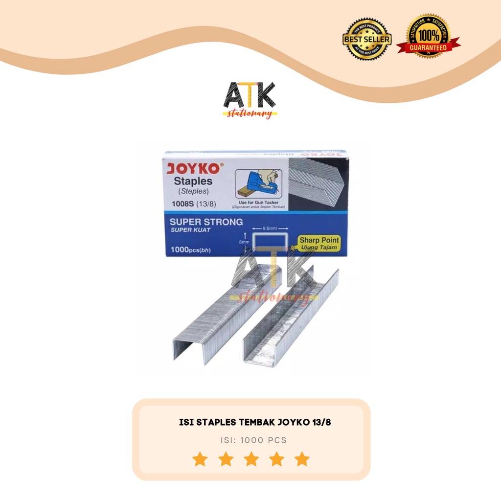 

Isi Stapler Tembak / Staples Gun Tacker Joyko 13/8 1008S atk