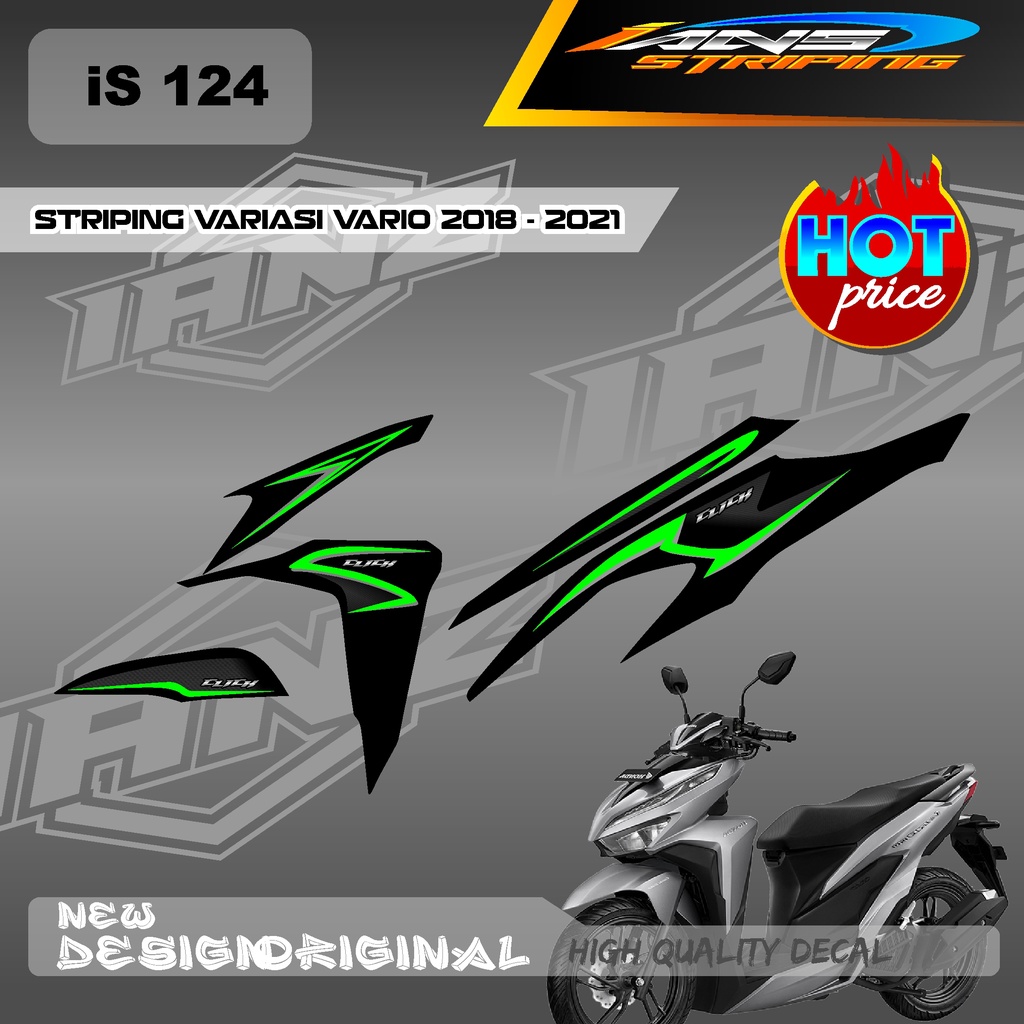 STIKER STRIPING DECAL MOTOR HONDA VARIO 125 - 150 KUALITAS TERBAIK BAHAN HOLOGRAM / NON HOLOGRAM IS124