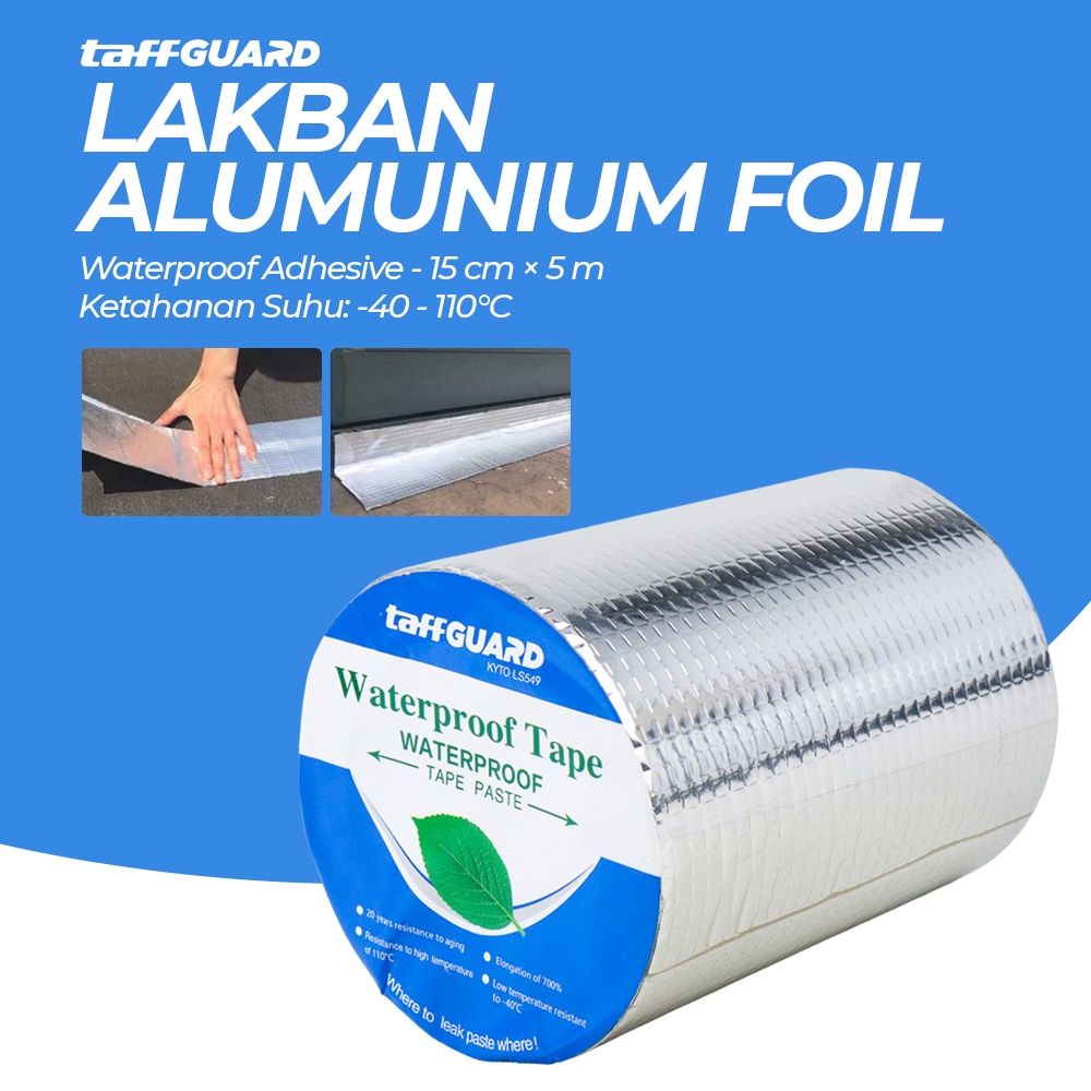 LAKBAN ALUMINIUM FOIL BUTLY SUPER ADHESIVE DUCT TAPE WATERPROFF SILVER