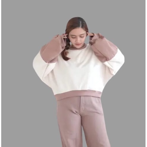 ZOEYY Croope Sweater Wanita Sweatshirt Bigsize | Sweater Korean Style Oversize Kekinian