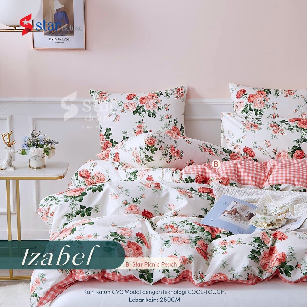 Sprei Motif 160x200 No.2 Queen size Katun asli anti geser