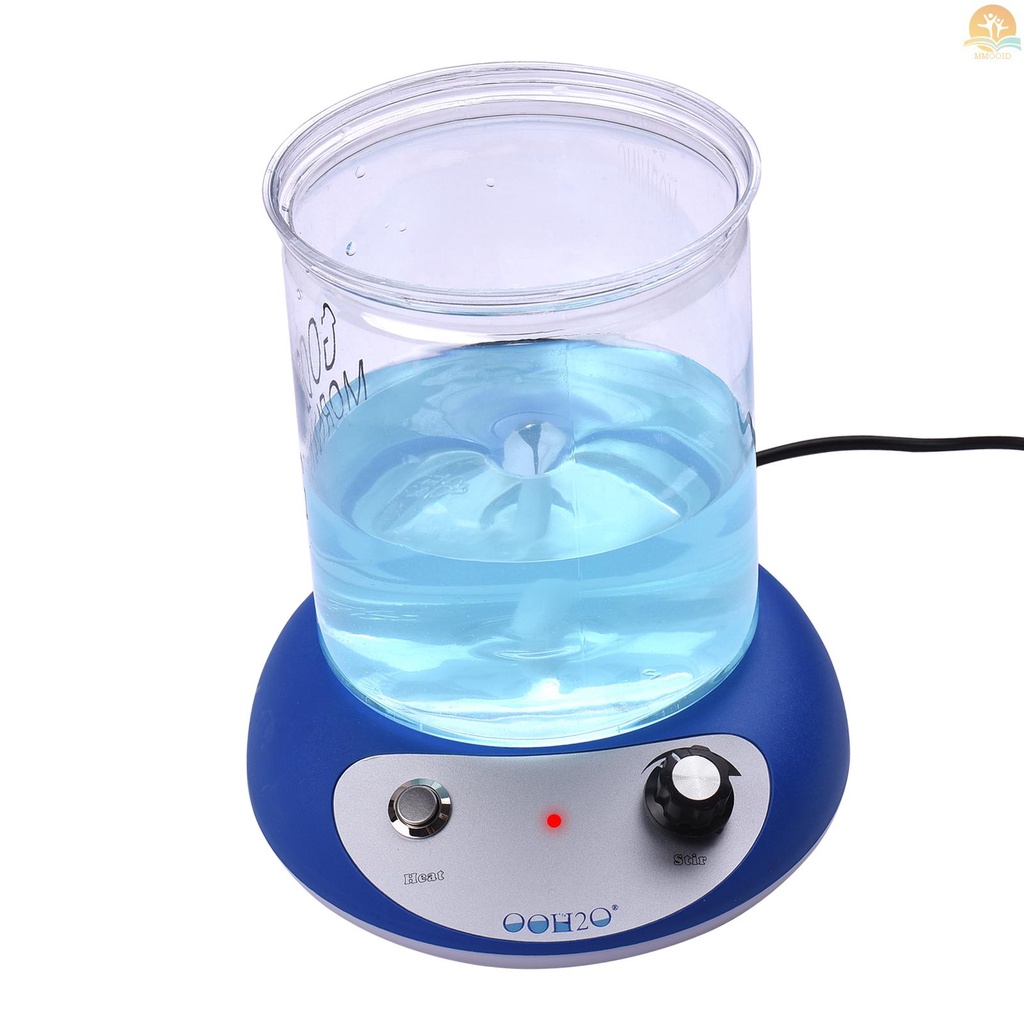 [MMOI] Mini Magnetic Stirrer Hot Plate Mixer Pemanas Mesin Pengaduk Pengatur Kecepatan Dengan Stir Bar Kapasitas Pengaduk 2000ml Untuk Dapur Laboratorium Homebrew