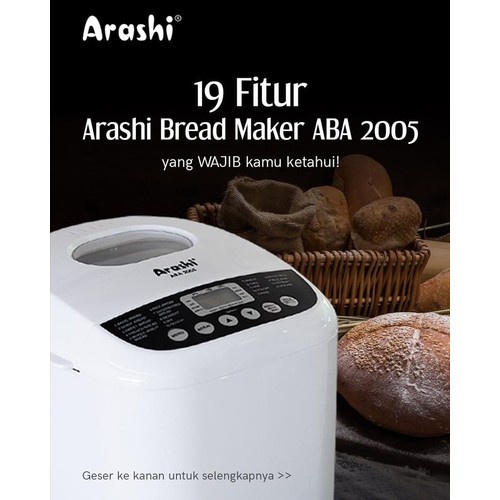 Arashi Bread Maker / Mesin PemBuat Roti ABA 2005 - Bahan Alluminium Alloy - Anti Lengket