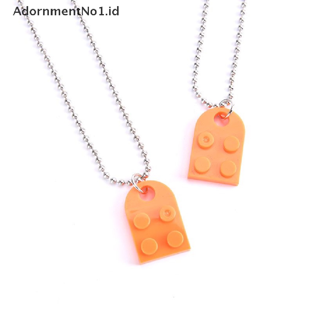 [AdornmentNo1] 2pcs Lucu Cinta Hati Bata Liontin Kalung Pasangan Persahabatan Wanita Pria Element [ID]