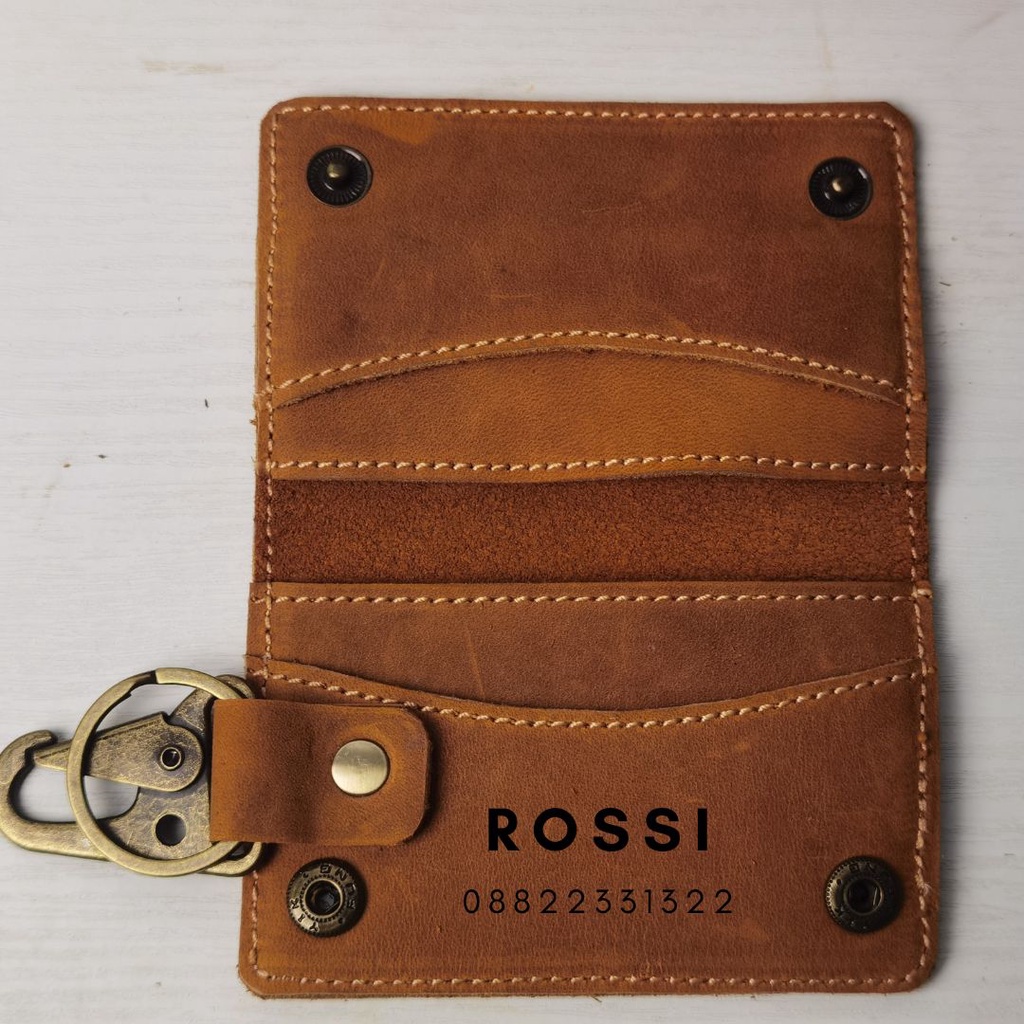 Cedro Leather Dompet Gantungan Kunci stnk Tipe Rossi