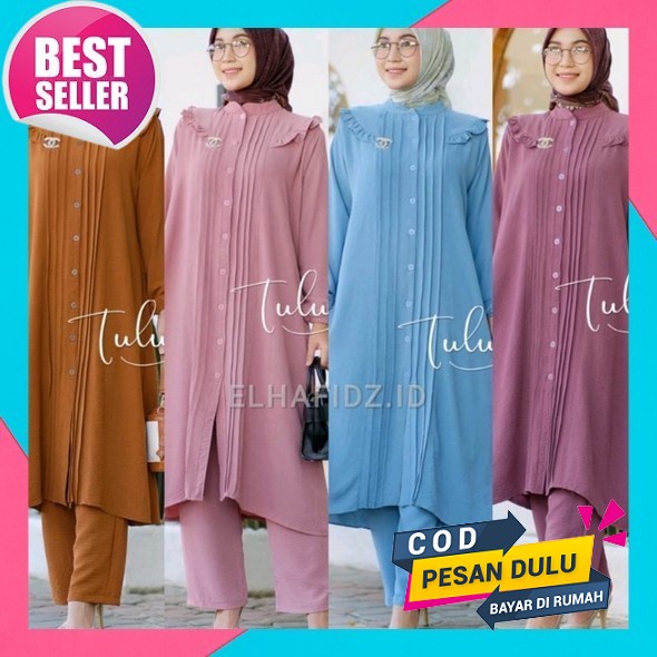 Vente Daily Setelan One Set Wanita Kekinian Crinkle Ld 110 Selera Setelan Tunik Wanita Kekinian Impo