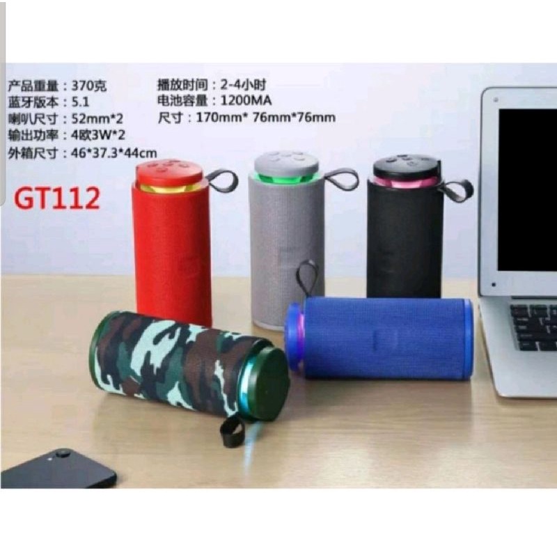 Speaker Bluetooth Gt112 mini tabung speaker led