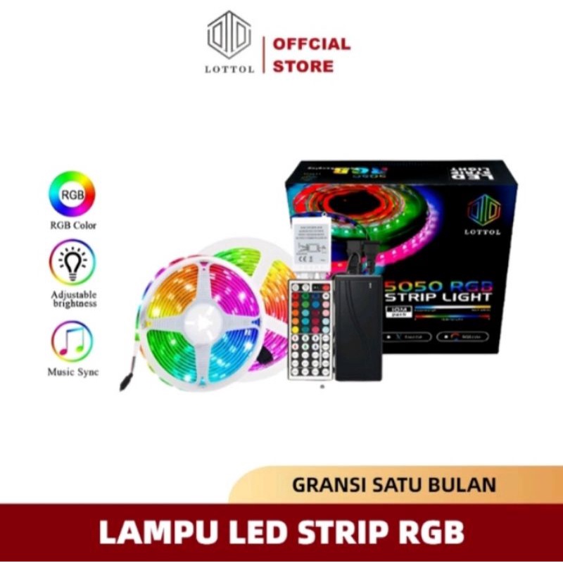 Lottol lampu led strip rgb 5050 10m