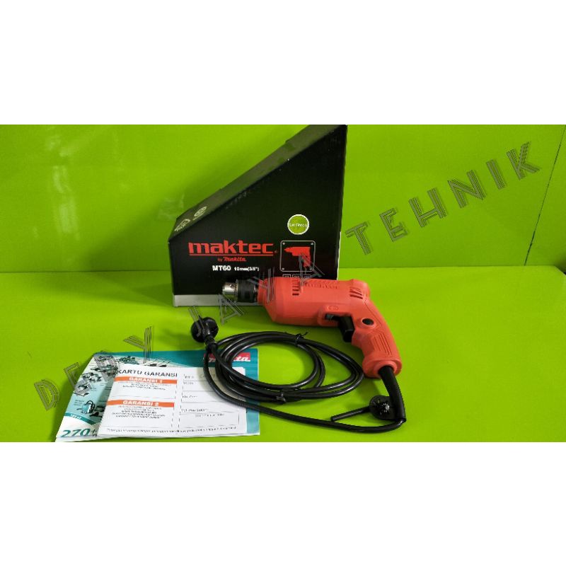 Mesin Bor 10mm Maktec MT60 - Mesin Bor Tangan Listrik Maktec MT 60MESIN BOR 10mm MACTEC MT60 - MESIN