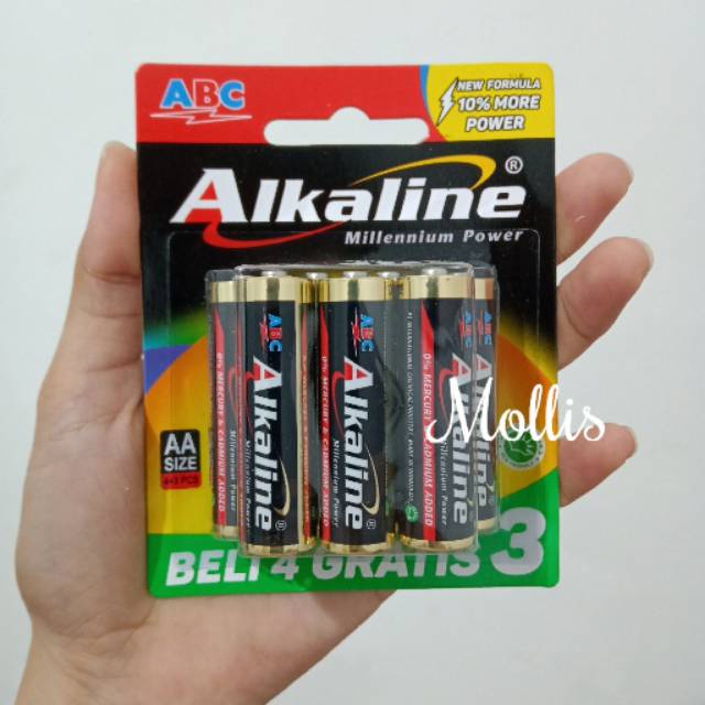 (KHUSUS GOJEK/GRAB) Baterai/Battery ABC Alkaline AA isi 7 pcs