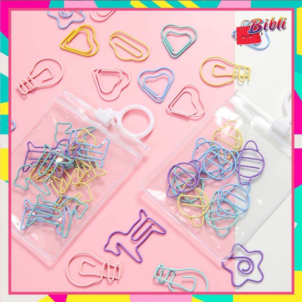 

Penjepit Klip Kertas Paper Clip Push Pin Set 10pcs Free Pouch 979
