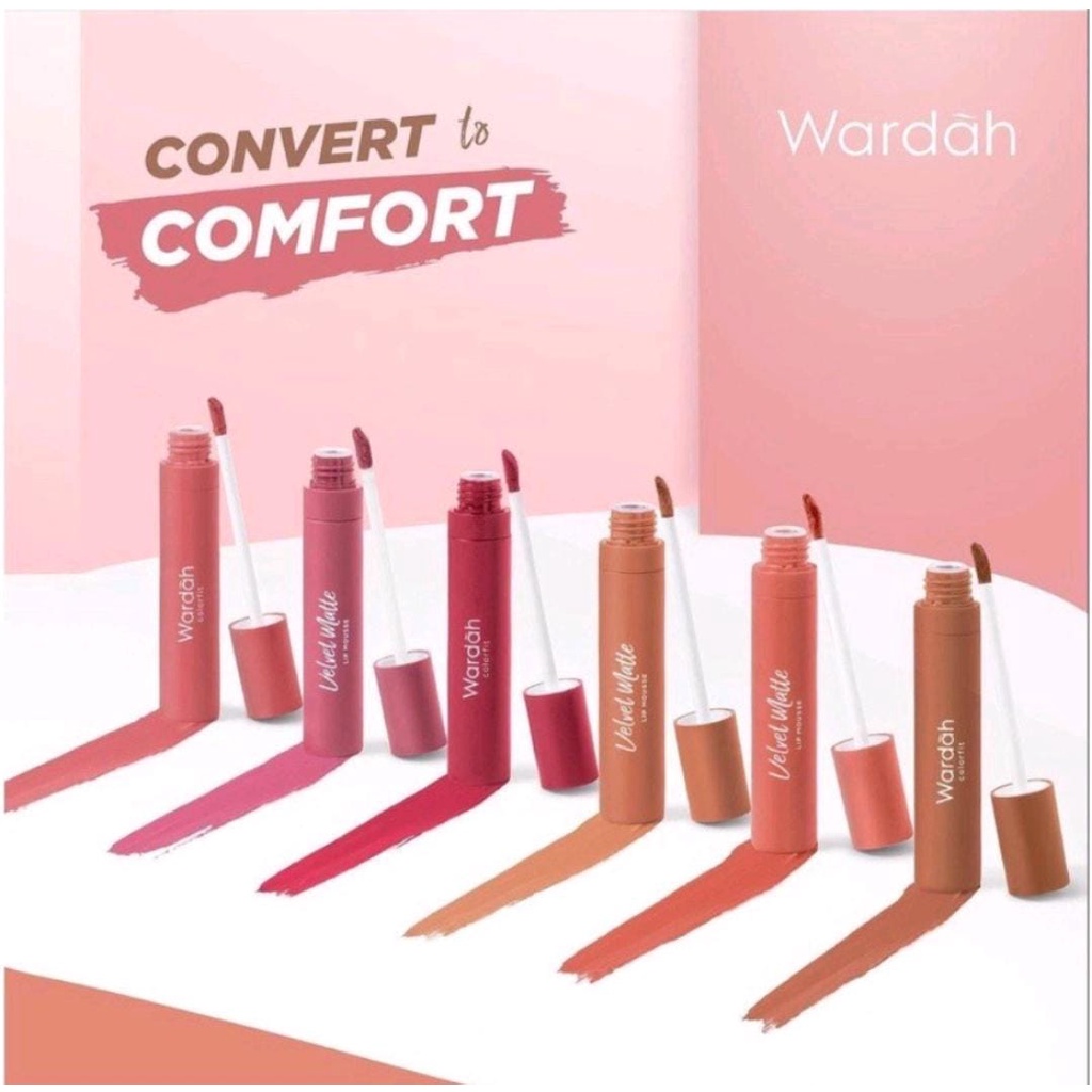 Wardah Colorfit Velvet Matte Lip Mousse - Nyaman dan Lembap di Bibir