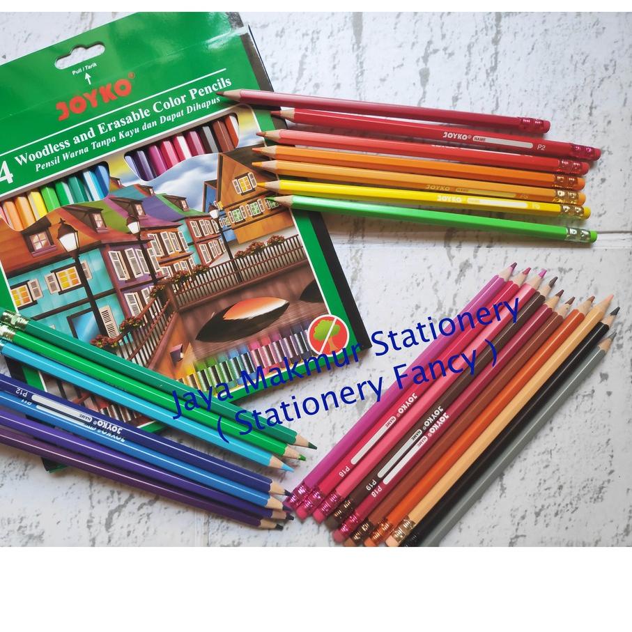 

ヤマ Pensil warna Joyko woodless 24 warna CP-115 (Bisa dihapus) Kekinian