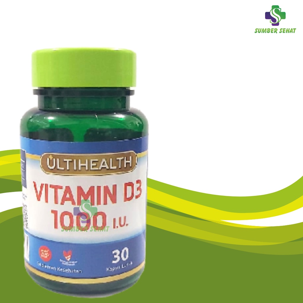 ULTIHEALTH VITAMIN D3 1000 IU BOTOL 30 KAPSUL