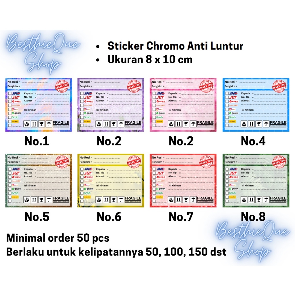 

(CHR01) - Stiker Label OLSHOP