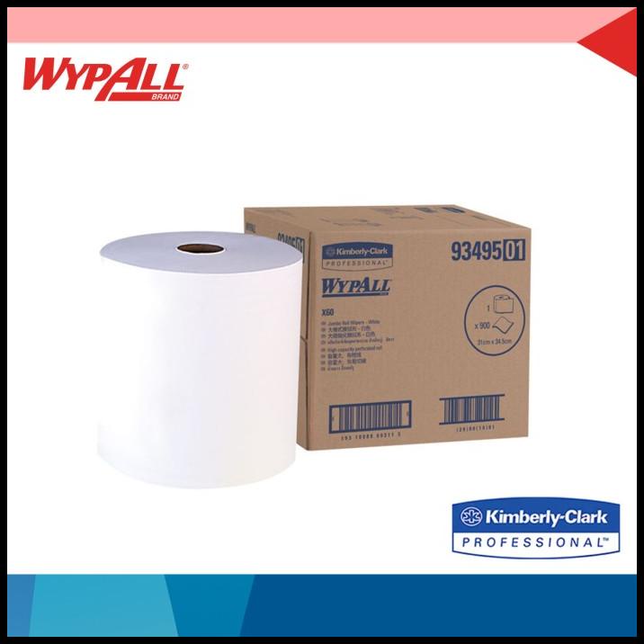 Wypall X60 93495 Wipers, Jumbo Roll, 900 Sheets Per Roll