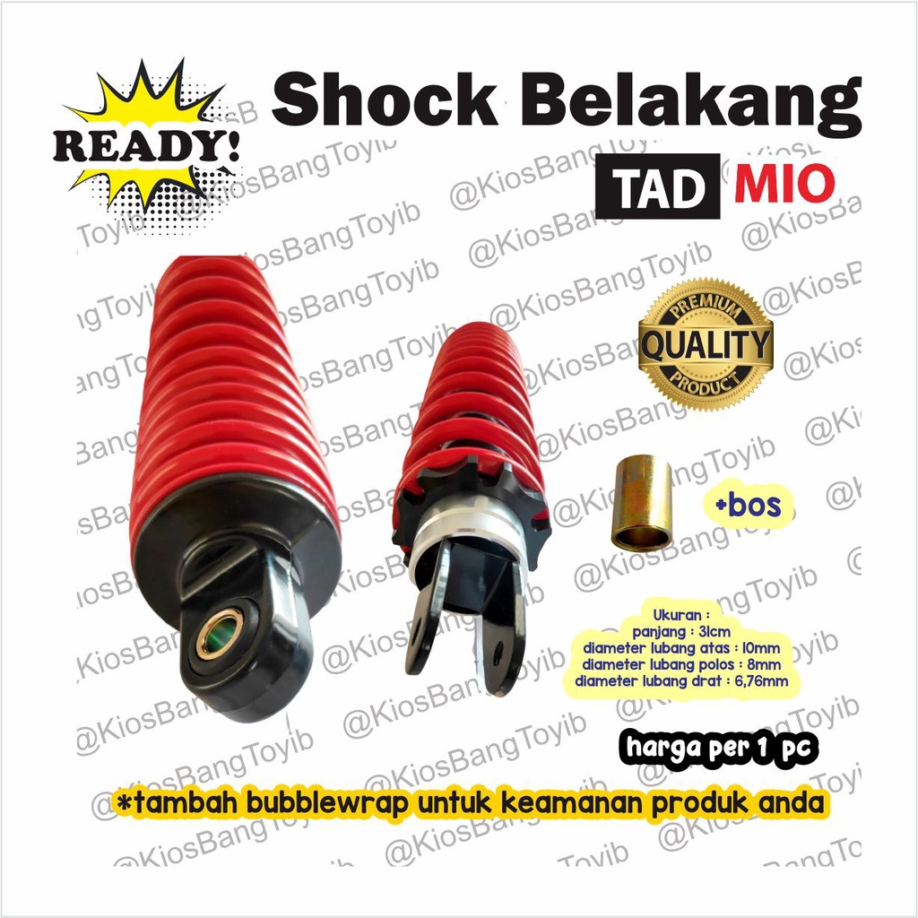 1pc Shockbreaker Shock Belakang MIO MIO J SOUL Mio M3 -- MERAH (TAD)