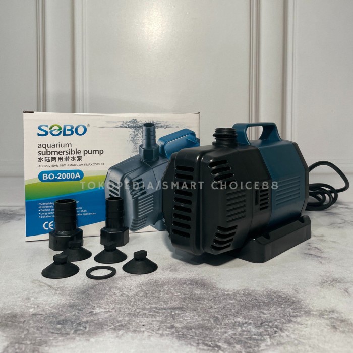 Pompa Celup Kolam Aquarium Sobo Bo 2000 A Submersible Pump 2000A