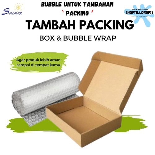 

COD - BUBBLE WRAP TAMBAHAN PACKING/KARDUS/TAMBAHAN PACKING AGAR AMAN , SHENAR Beli 1 x Extra 1 Lapis /Beli 2 x Extra 2 Lapis