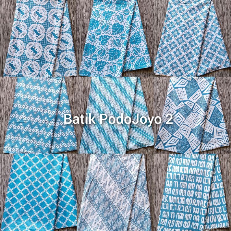 KAIN BATIK PRINTING WARNA BIRU PUTIH