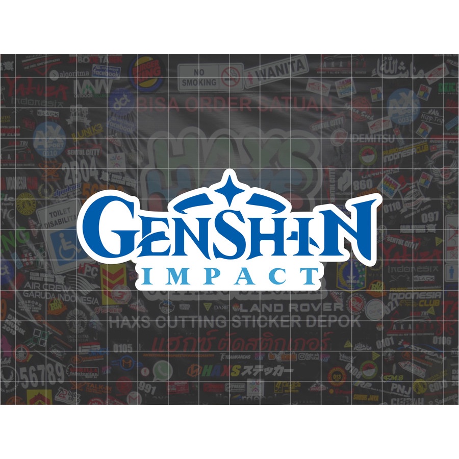 Cutting Sticker Genshin Impact V2 Ukuran 10 Cm Untuk Motor Mobil