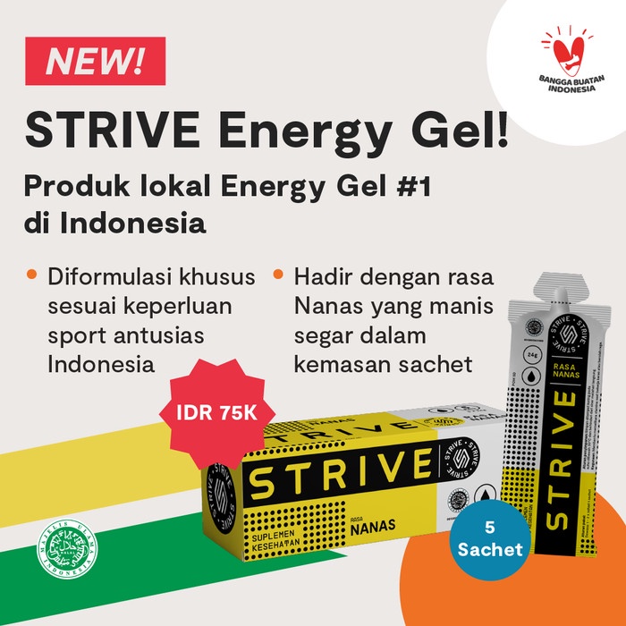 

STRIVE Energy Gel Rasa Nanas 1 Box isi 5 Sachet