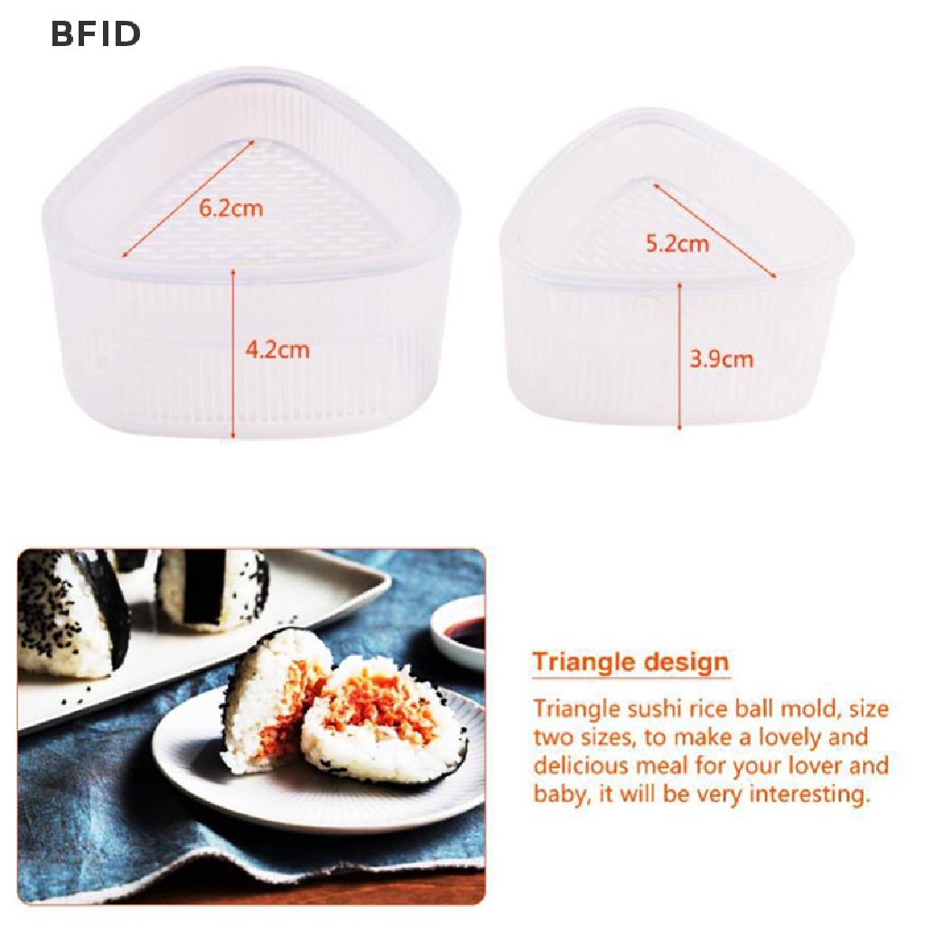 [BFID] 2pcs DIY Cetakan Sushi Onigiri Rice Ball Food Press Form Sushi Mold Cetakan Alat DIY [ID]