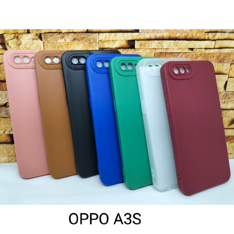 Soft case Macaron OPPO A3S/OPPO A1K Casing pelindung Camera